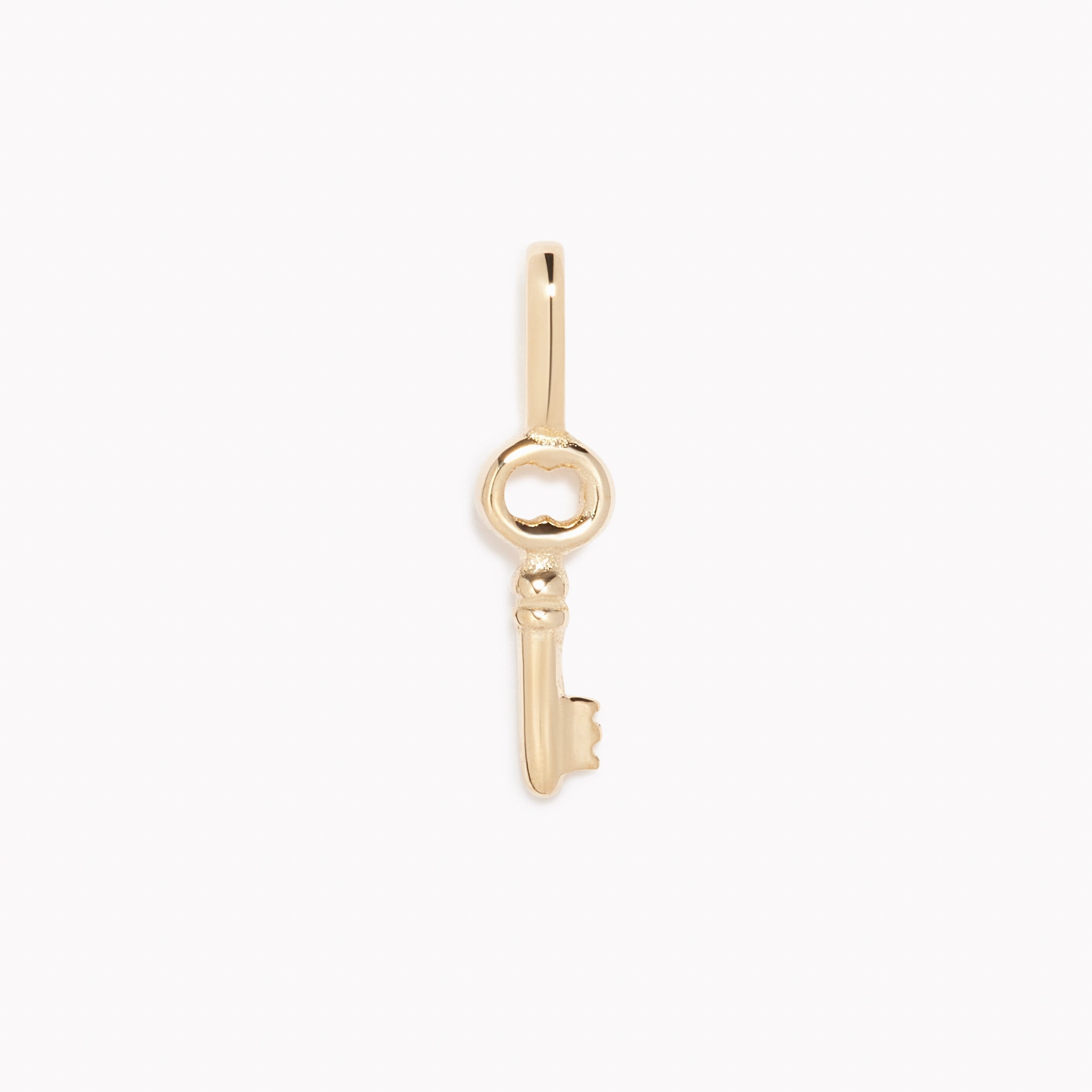 Key Charm 14k Gold Soft Style Understated Elegance