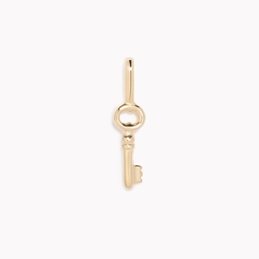 Key Charm 14k Gold Soft Style Understated Elegance