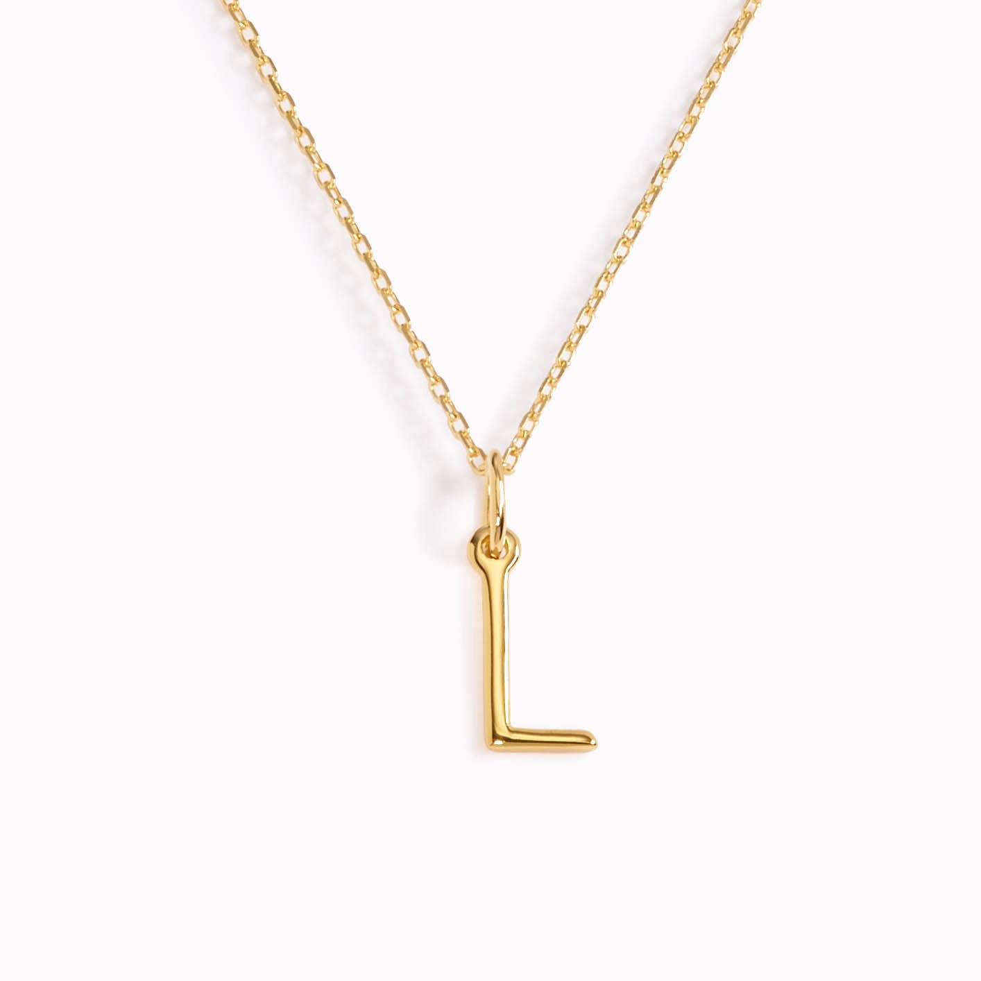 L Necklace / Gold Initial Necklace Seasonal Pairing Shiny Jewelry Touch