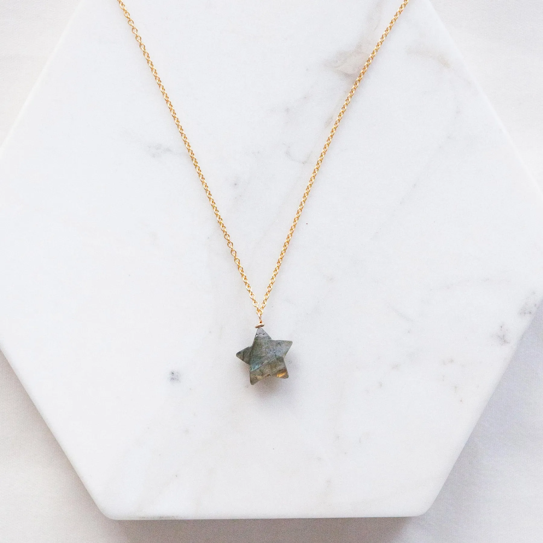 Bohemian Charm Moment Accessory Labradorite Star Necklace