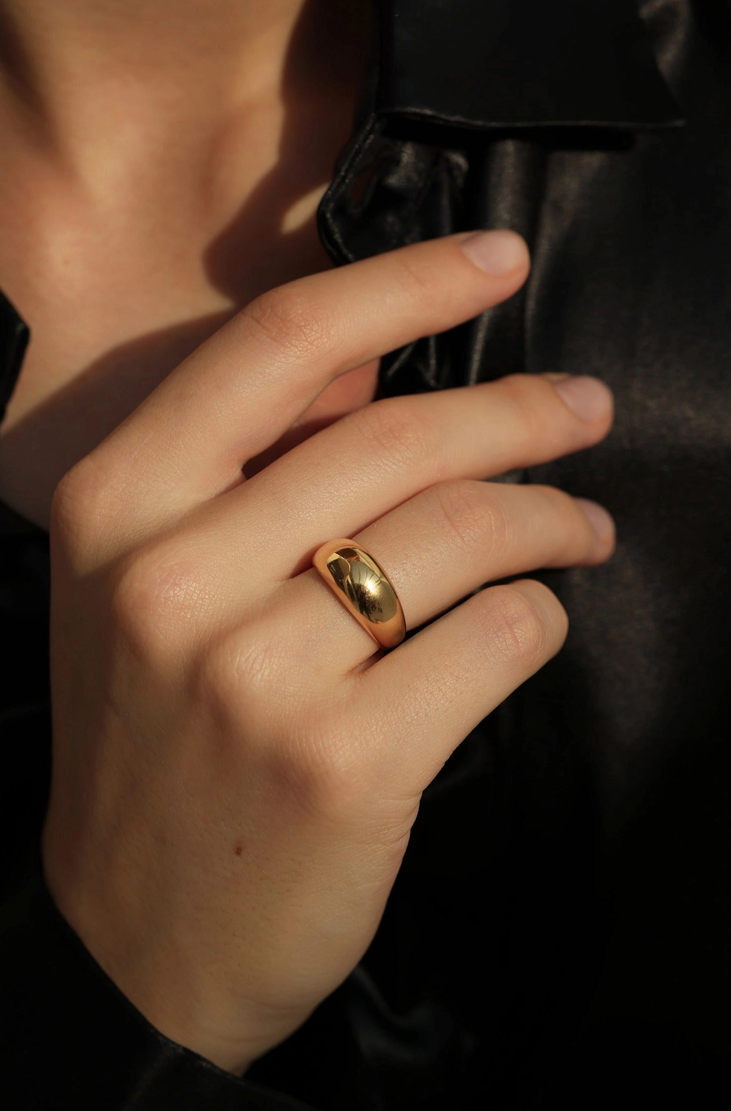 Youthful Twist Polished Craft Lana Gold Dome Ring