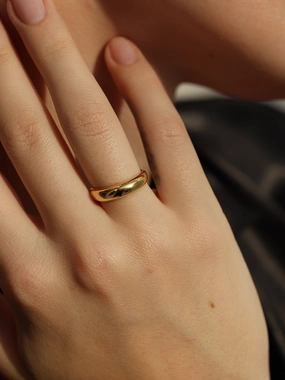 Lana Gold Dome Ring Pretty Detail