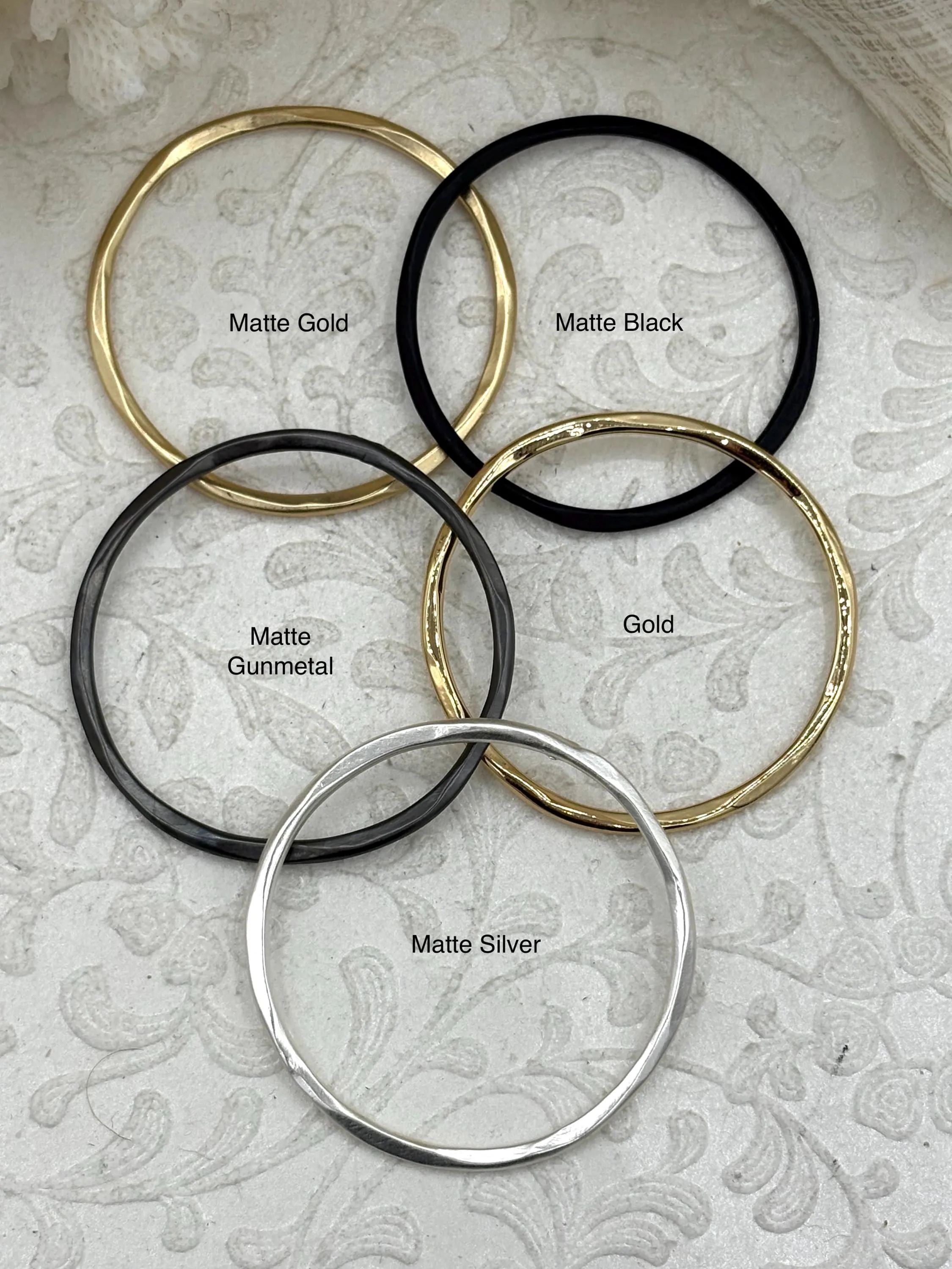 Large Hoop Ring Circle Pendant or Earrings, Artisan Ring, Closed Ring Connector Round Hoop Circle, 43mm x 1.5mm Thick 5 colors  Fast Ship Pretty Style Distinctive Item