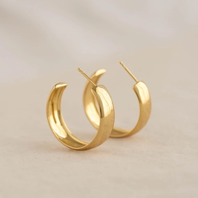 Large Bold Hoop Earrings - Mina Everyday Appeal Classic Look