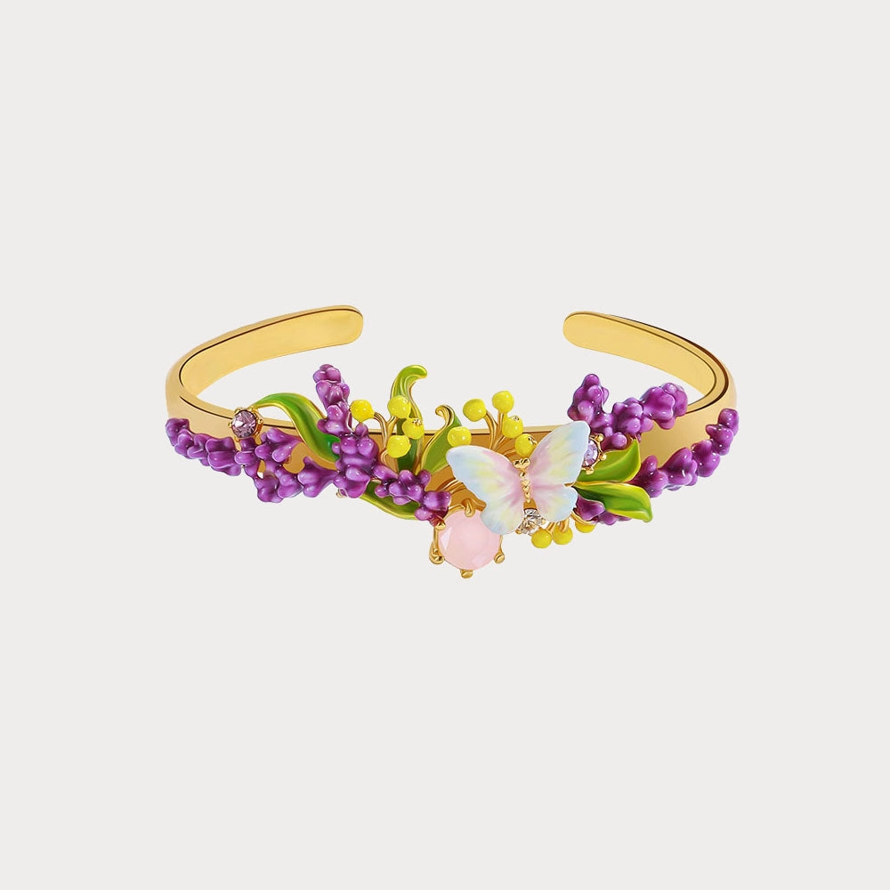 Statement Highlight Lavender Butterfly Cuff