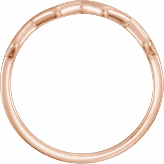 14K Rose Stackable Ring Perfect Fit Fresh Detail
