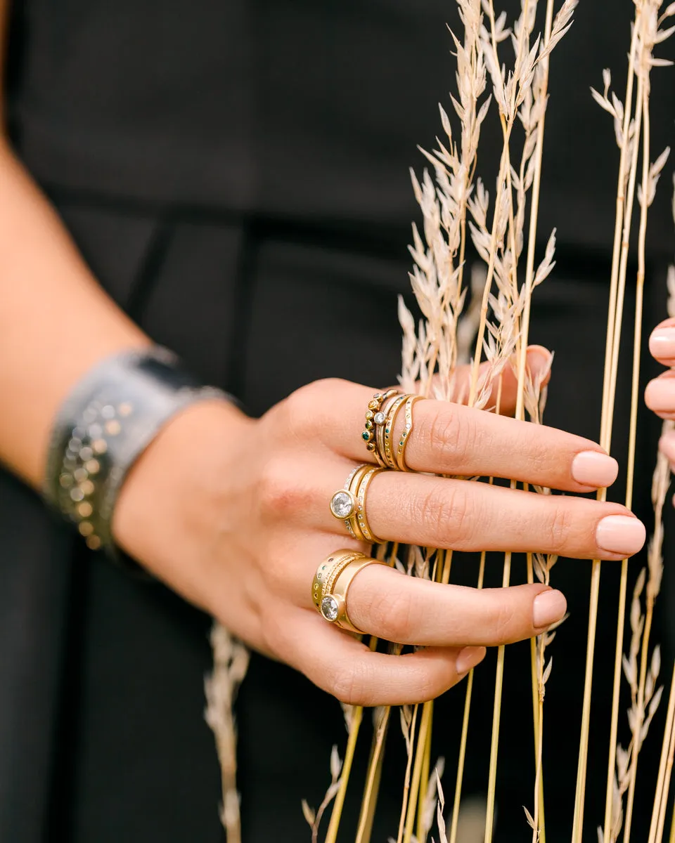 Aspen Wedding Stackers - 18ky Gold, 14kpw Gold Versatile Craft