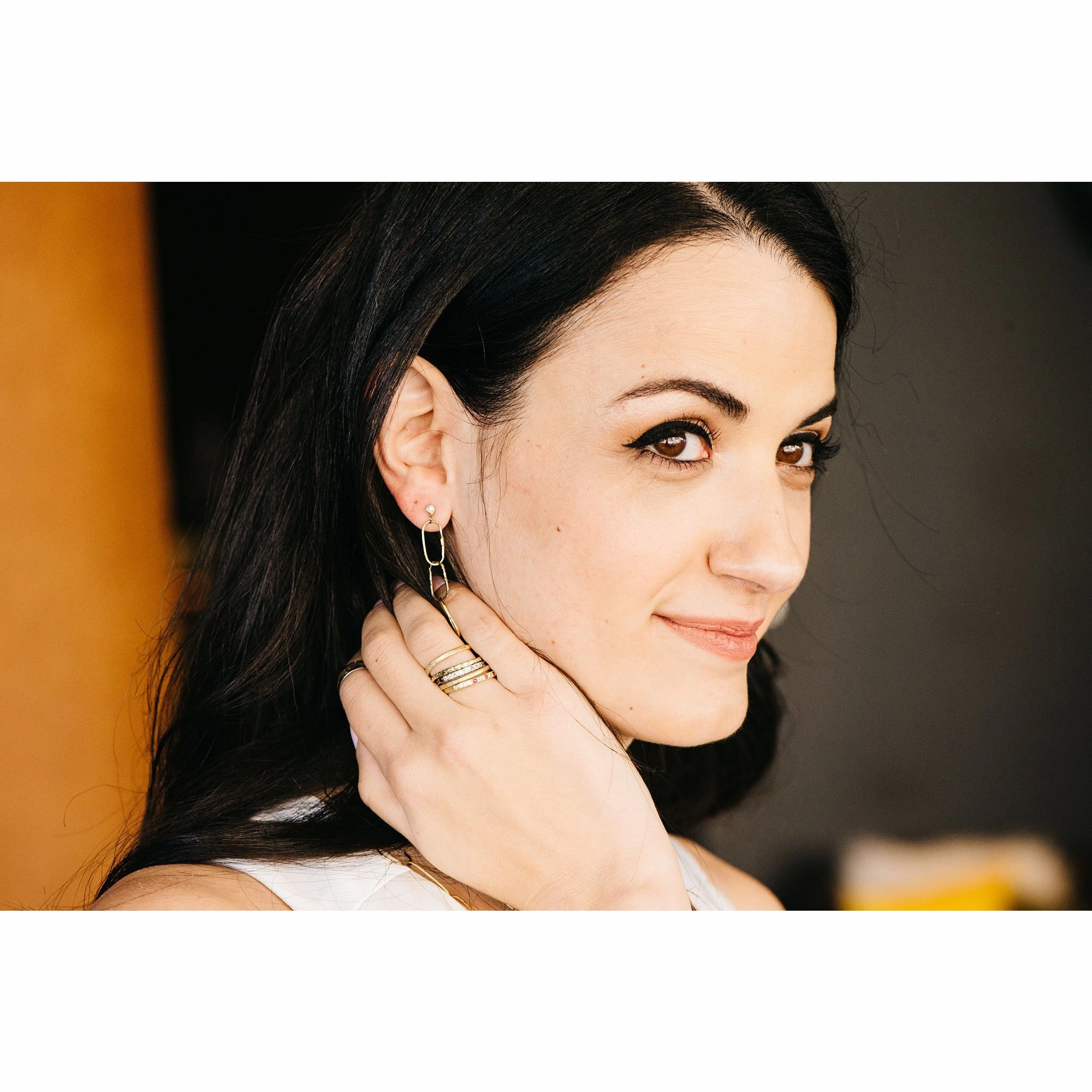 Radiance Fused Stackers - 18k Gold   Oxidized Argentium Silver Warranty Included Daily Look