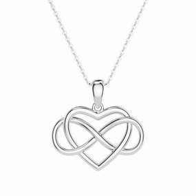 fashion lover Night Accent "Infinite Love" Heart Pendant Necklace