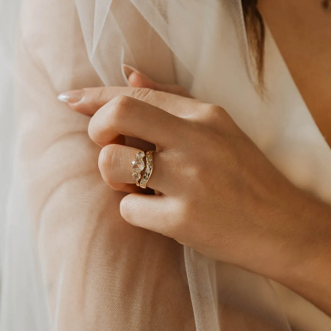 Lily Ring - Moissanite Graceful Flow Expressive Edge