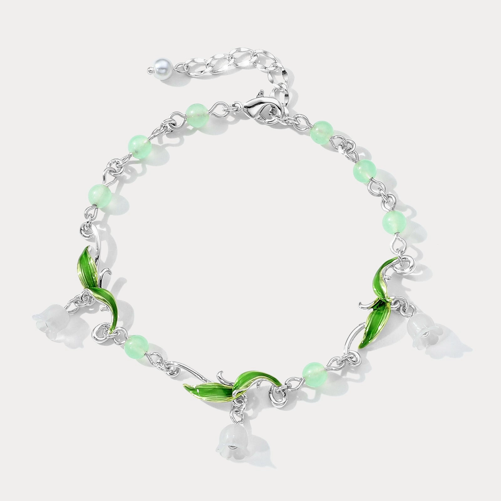 Forward-Thinking Lily of the Valley Bead Bracelet
