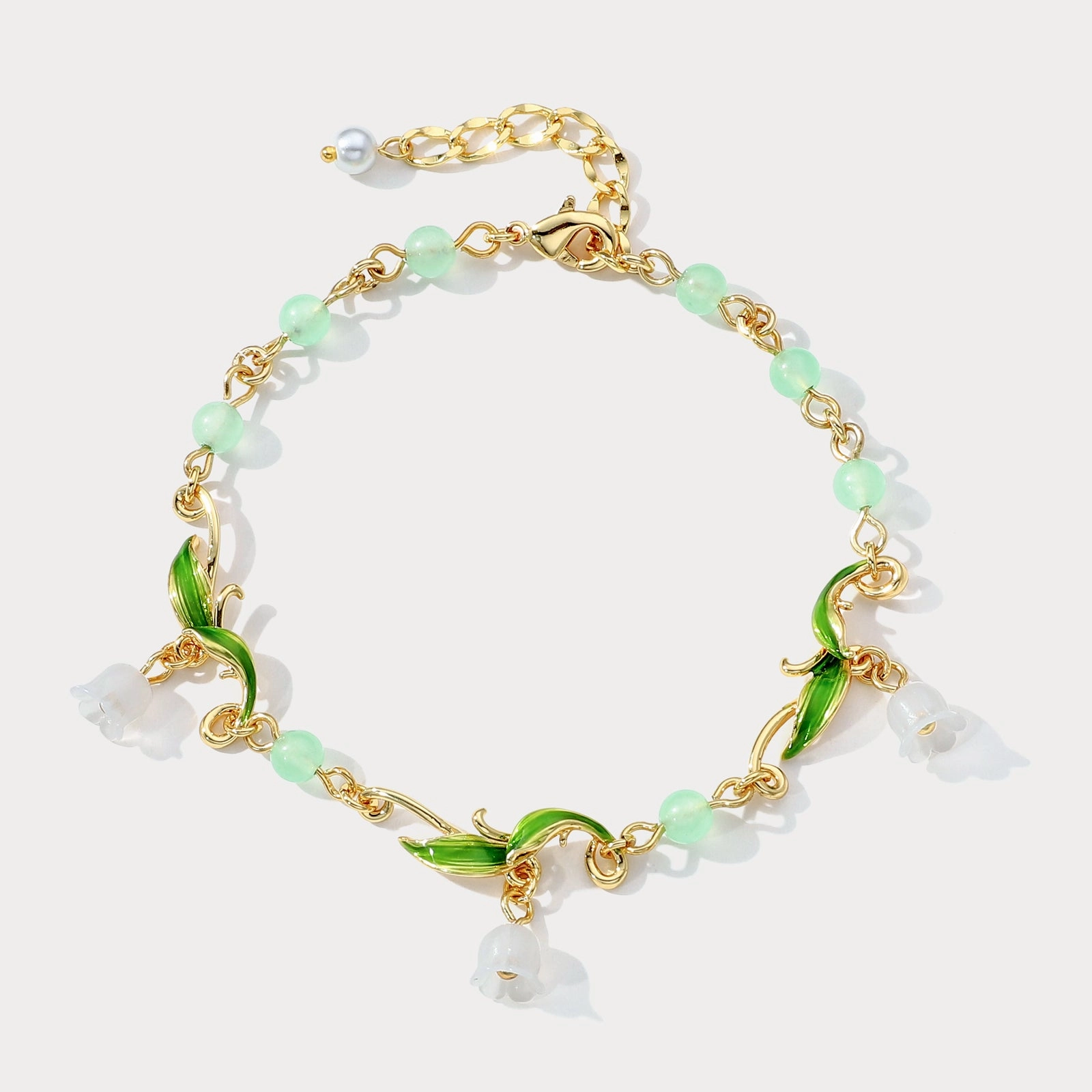 Whole Amalgamations Tested Durability Lily of the Valley Bead Bracelet