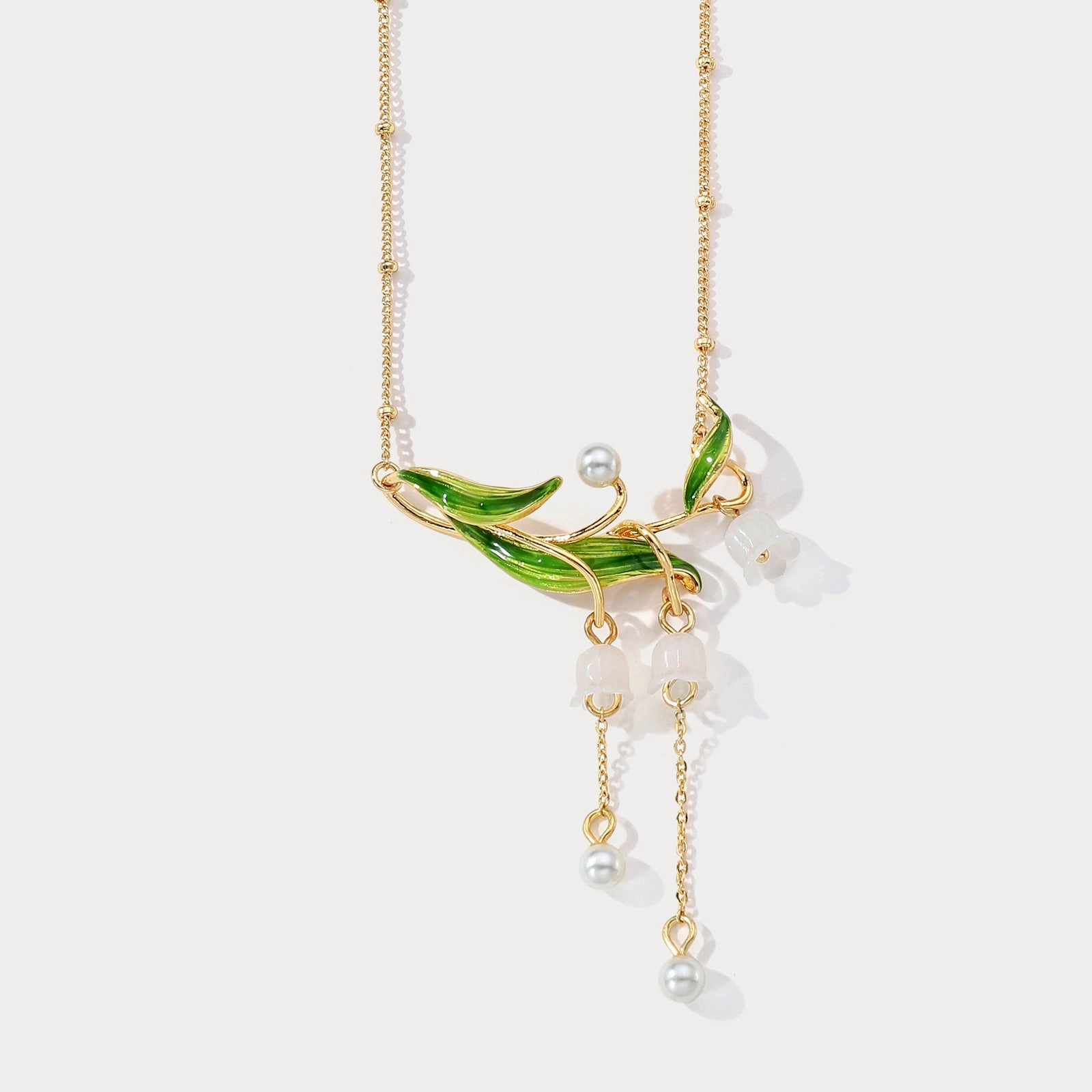 Sparkling Pieces Lily of the Valley Drop Necklace