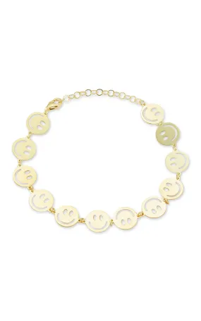 Smiley Face Bracelet Refined Element Flexible Detail