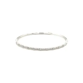 Bremer Jewelry Bangle Diamond Bracelet in 14K White Gold (0.20ctw) Best Seller Instant Vision
