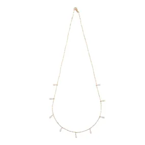 Handcrafted Item Chic Highlight Long Necklace with Drop Pearls