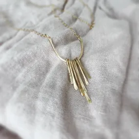 Work Gift Long Starburst Layering Necklace