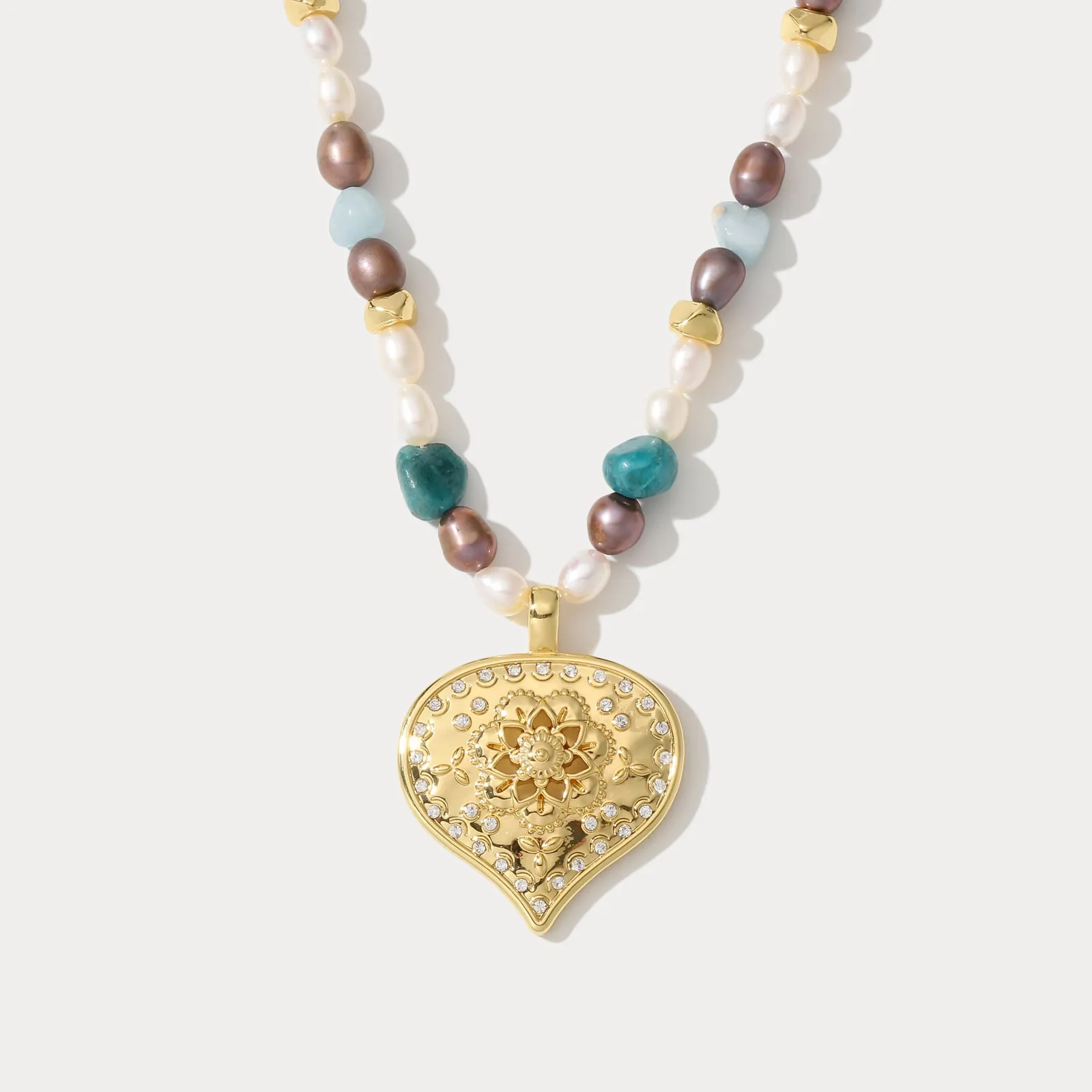 Shine In Light Lotus Pearl Necklace