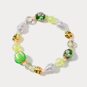 Lotus Pearl Beaded Bracelet Continental Composites Sentimental Touch