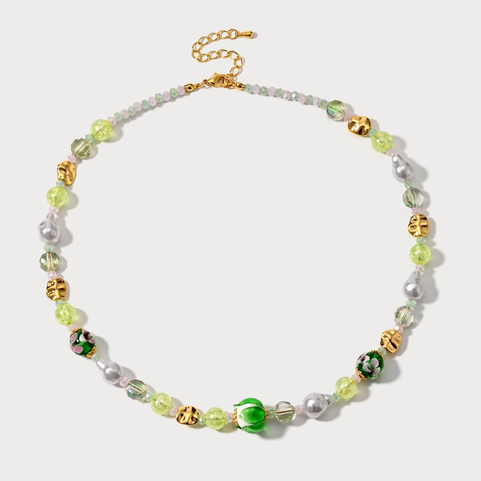 Lotus Pearl Beaded Necklace Lightweight Ornament