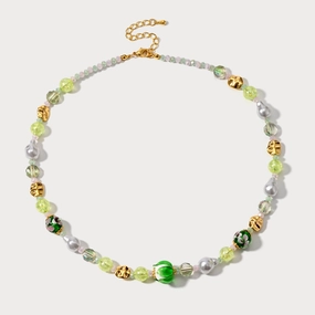 Lotus Pearl Beaded Necklace Lightweight Ornament