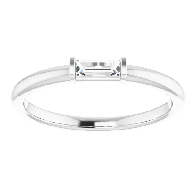 14K White 1/6 CTW Diamond Stackable Ring Suburban Trend On Trend