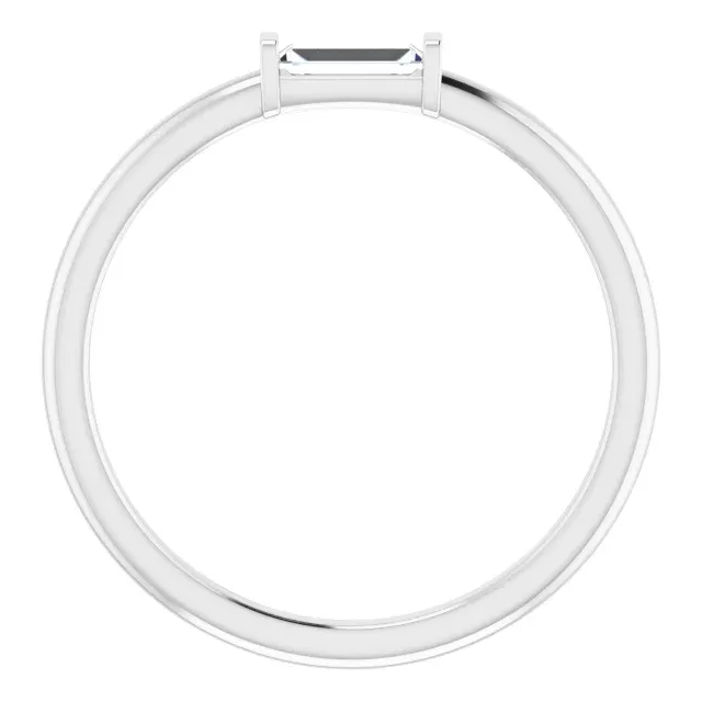 14K White 1/6 CTW Diamond Stackable Ring Ornate Symbol