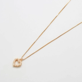 Layered Elegance Pearl Heart Necklace