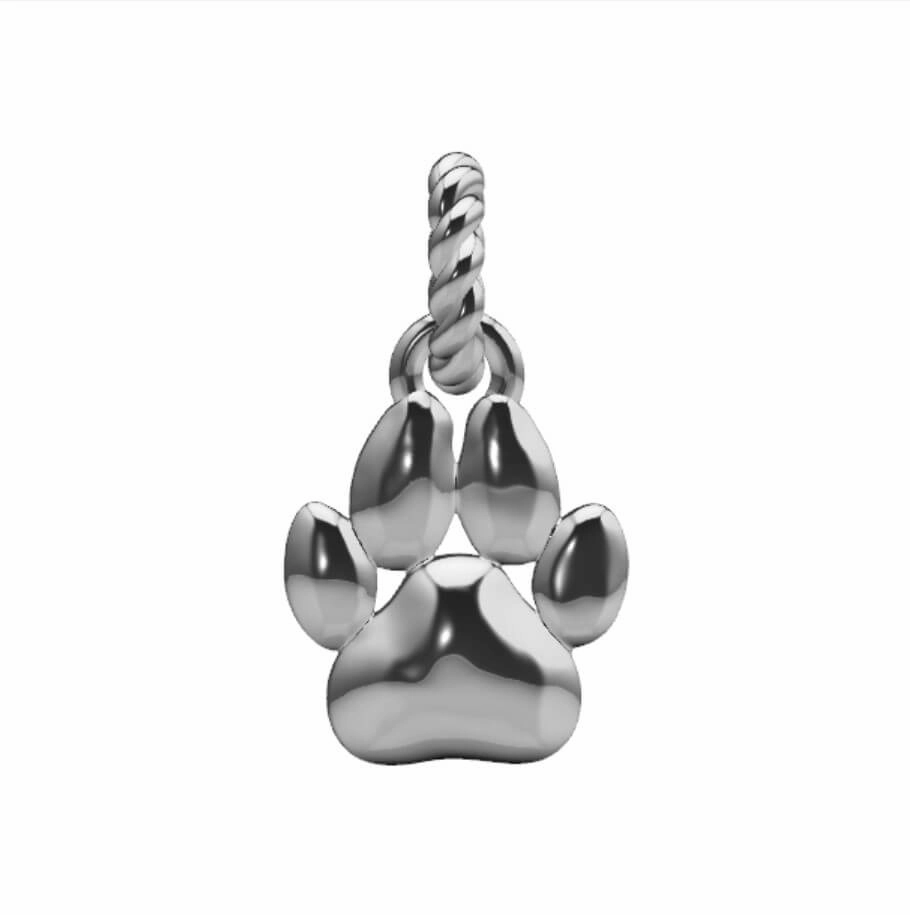 Playful Spark Luminous Accent Puppy Paw Charm