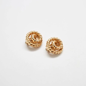 Vintage Erwin Pearl Rope Twist Stud Earrings Dynamic Shape