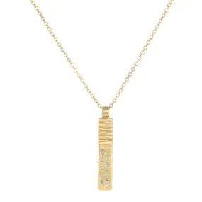 Luxe Aspen Necklace - 18k gold, Oxidized Silver   Reclaimed Diamonds Dramatic Look