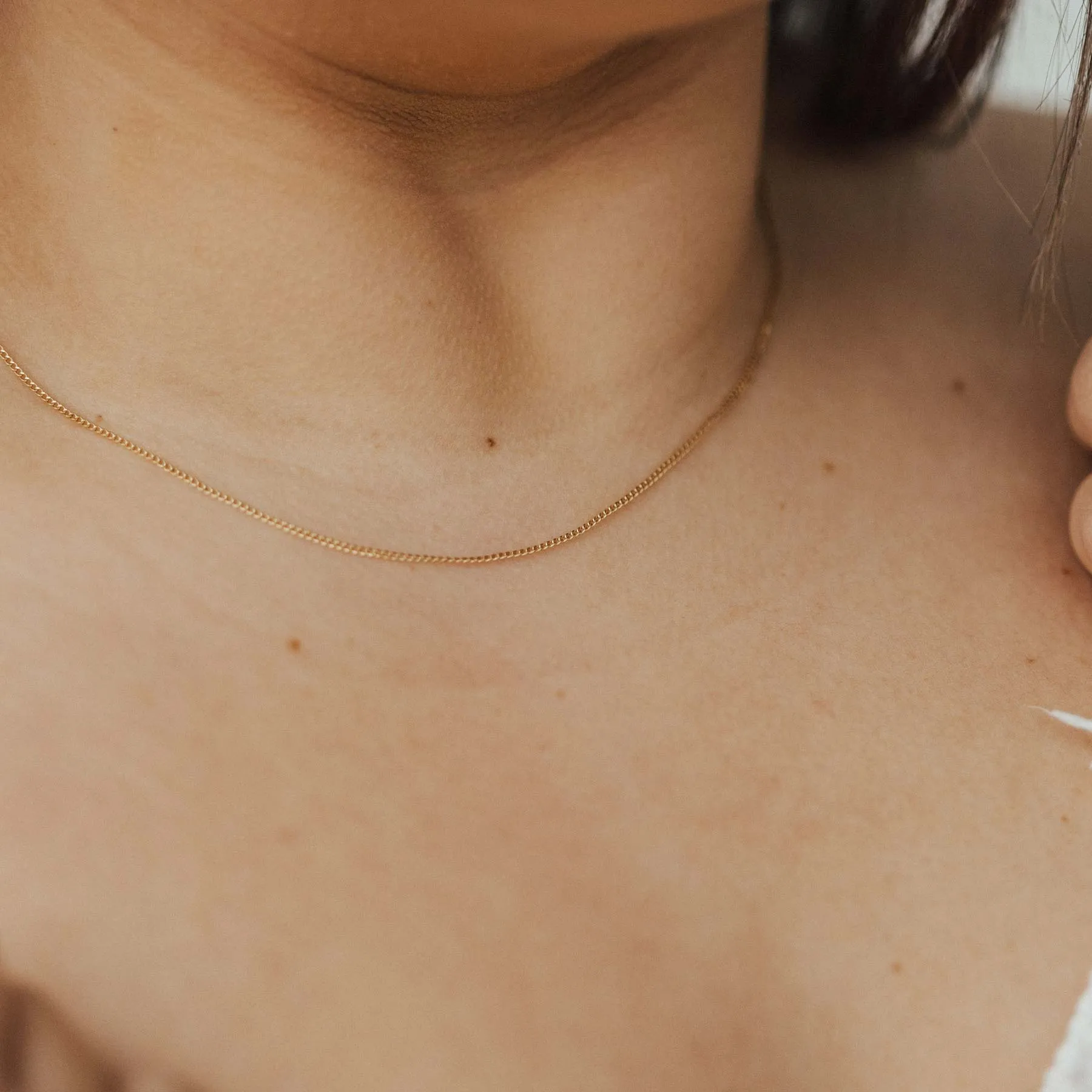 Fixed Size Accessory Travel Outfit Dainty Curb Chain Necklace