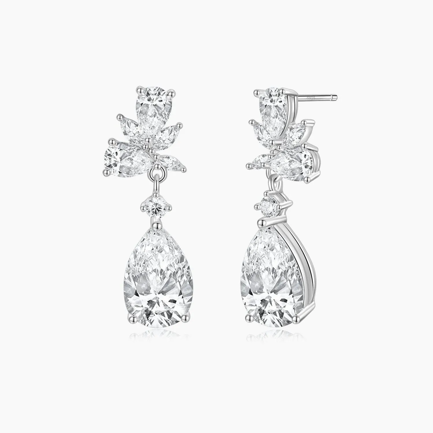 Dainty Cluster Teardrop For Women Precious Appeal Timeless Charm