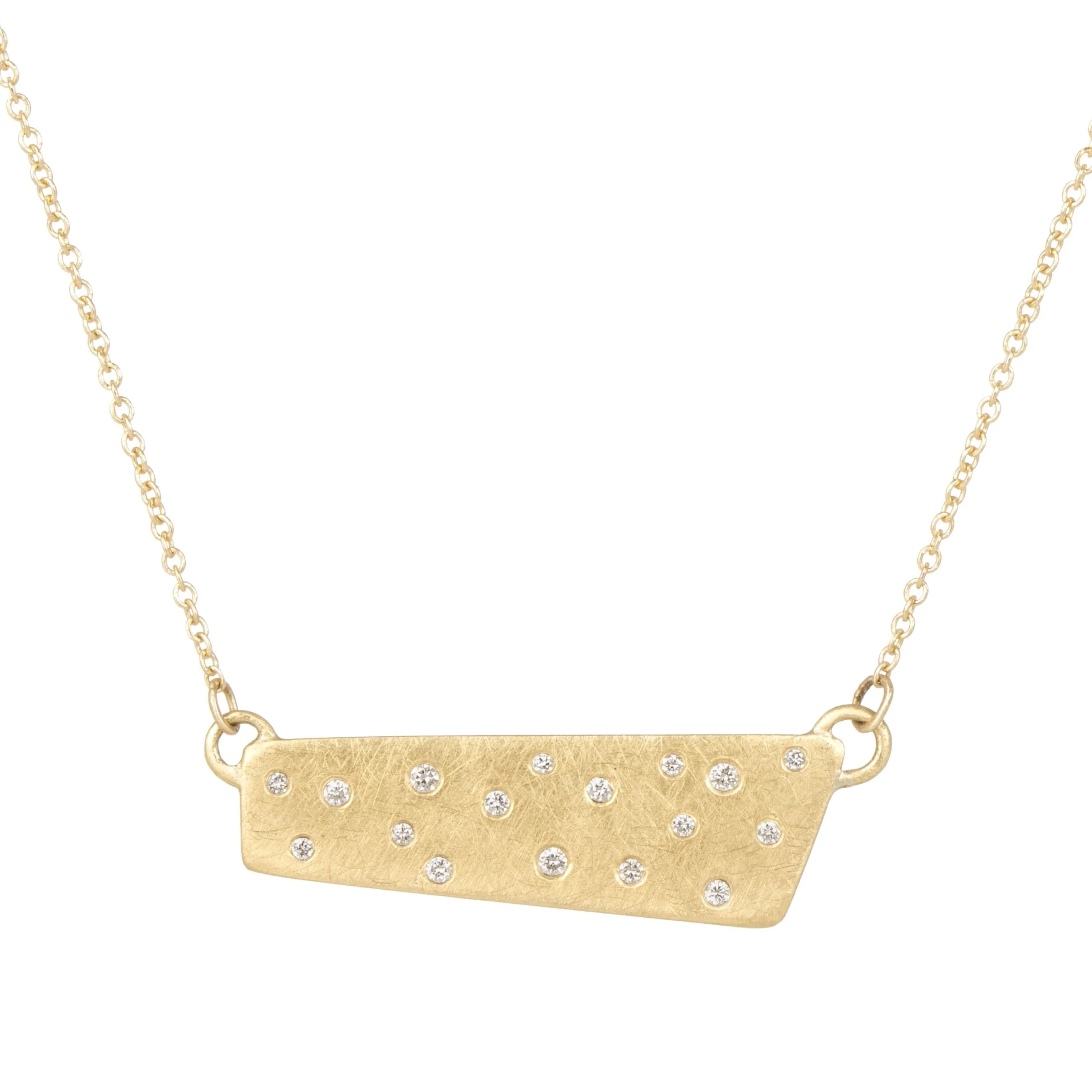 Scattered Diamond Necklace Simple Accent Sophisticated Spark