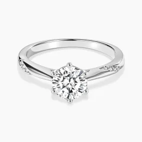 bright light 1CT Round Cut Moissanite Wedding Rings