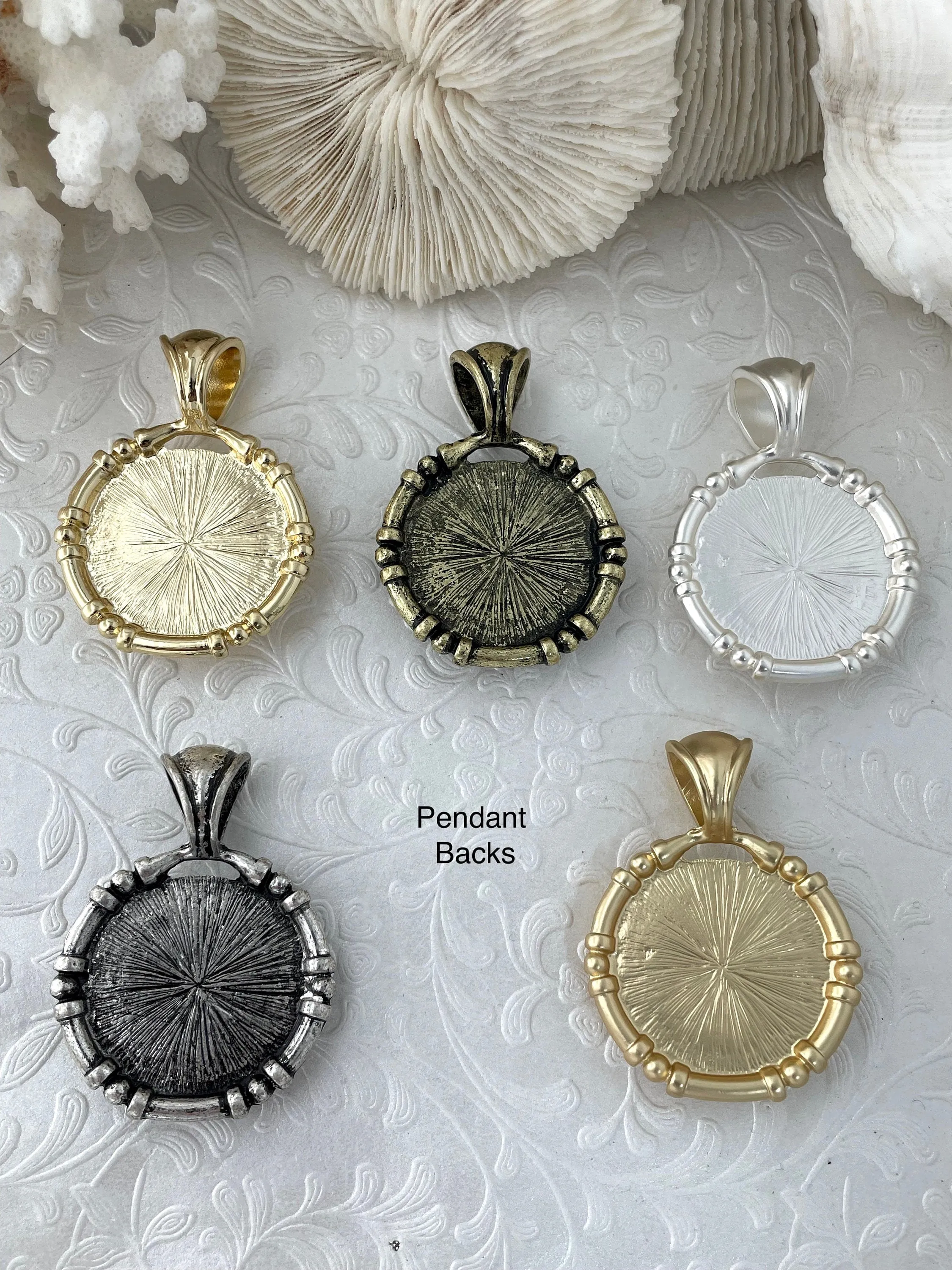 Stylish Style Delicate Accent Clear Quartz Stone Pendant with Brass Bezel, Natural Stone Pendants, will come in a variety of patterns, 5 bezel colors, Fast Ship