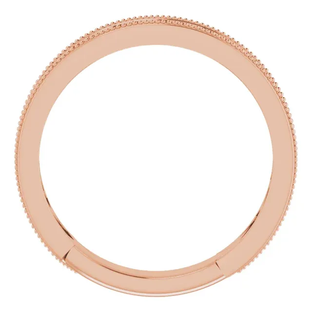 Custom Adornment 14K Rose Geometric Stackable Ring