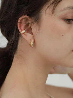 Frida Gold Paved Hoops Instant Edge