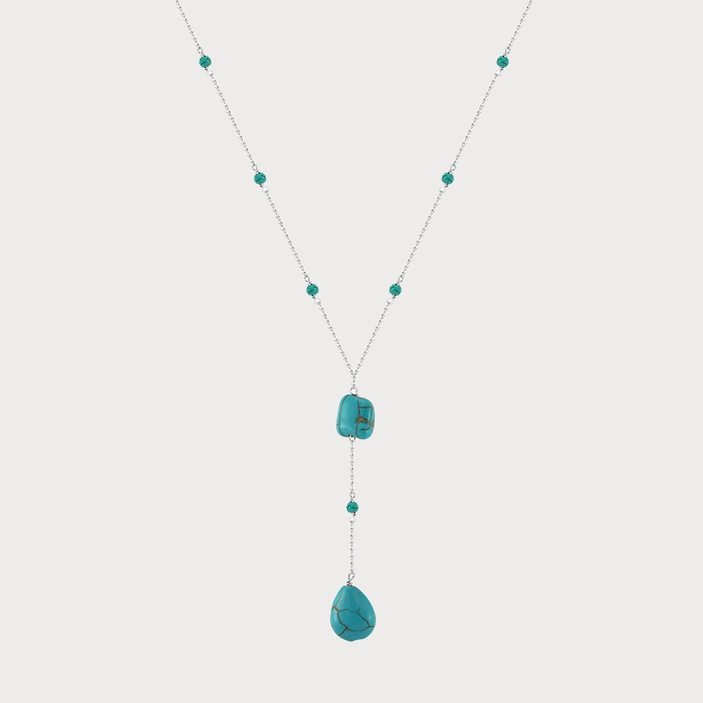 Petite Touch Turquoise Cascade Y Necklace