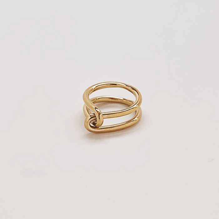 Luxury Casual Night Mood Best Seller - Gold Double Knot Ring