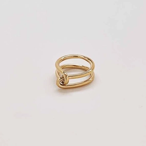 Best Seller - Gold Double Knot Ring Radiant Radiance Cool Detail