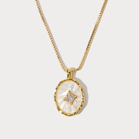 Oval Star Pendant Necklace Seasonal Accent Graceful Accent