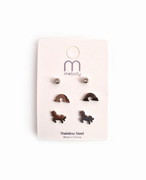 Magical Stainless Steel Earring Set Handcrafted Art