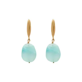 Grain Bronze Aqua Chalcedony Earring Glamorous Edge Everyday Feature