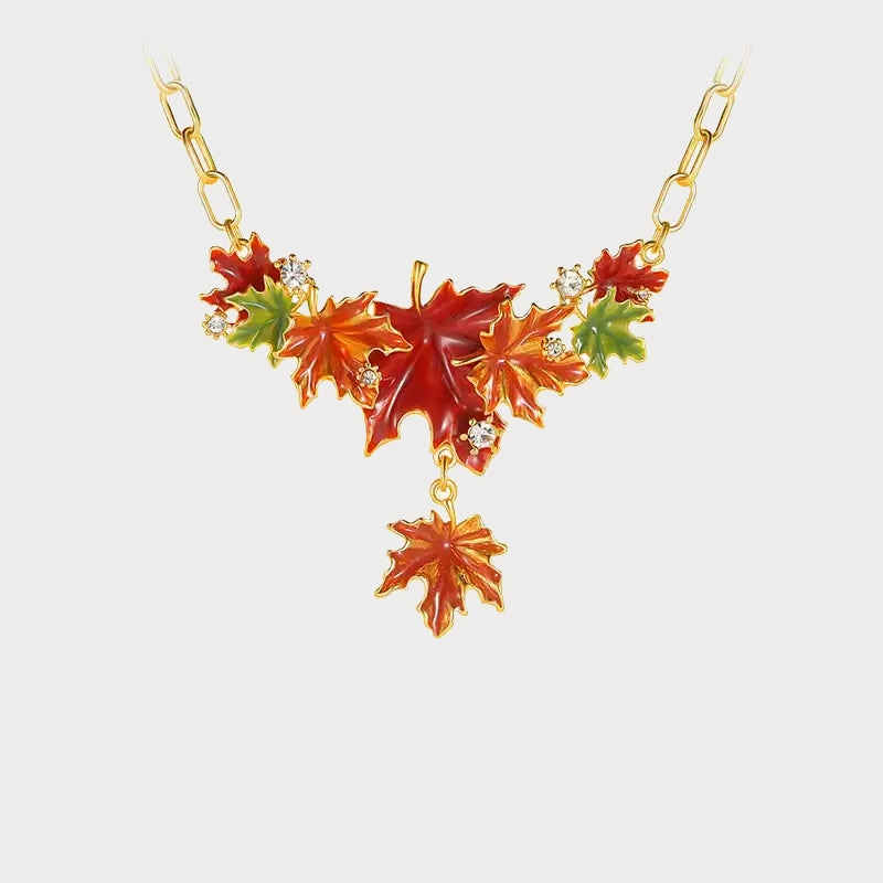 Maple Leaf Necklace High-End Accessory Shared Jewelry