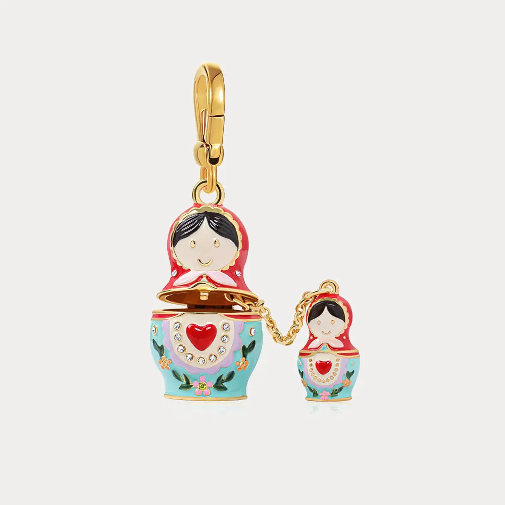 Mood Piece Sparkle Ready Matryoshka Locket Necklace