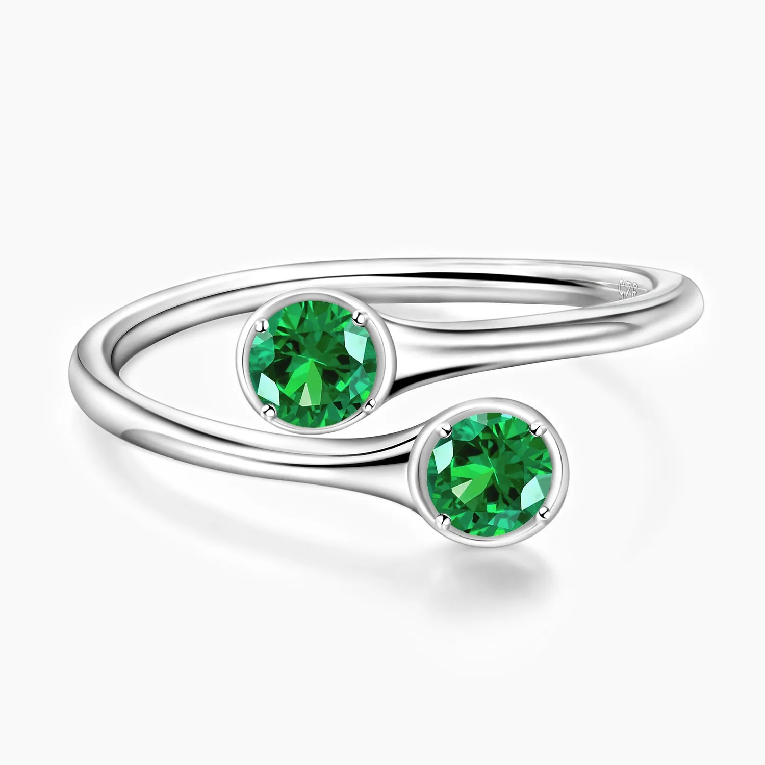 May Double Emerald Birthstone Dainty Form Everyday Look