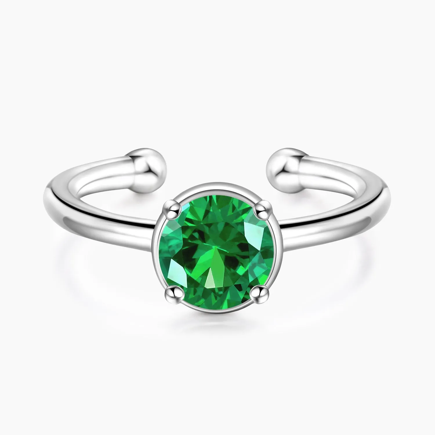 Luxury Accent Dainty Design May Emerald Birthstone