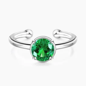 Luxury Accent Dainty Design May Emerald Birthstone