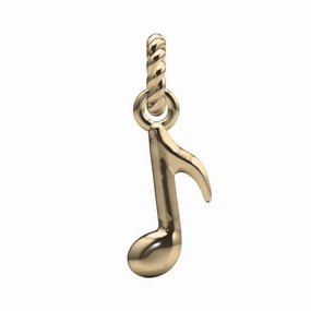 Trendy Accent Melody Music Note Charm
